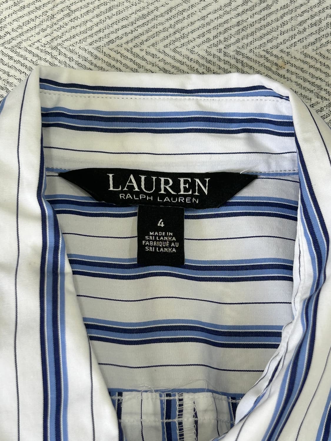 로렌랄프로렌 스트라이프 러플 셔츠 롱 원피스 S 상품이미지9