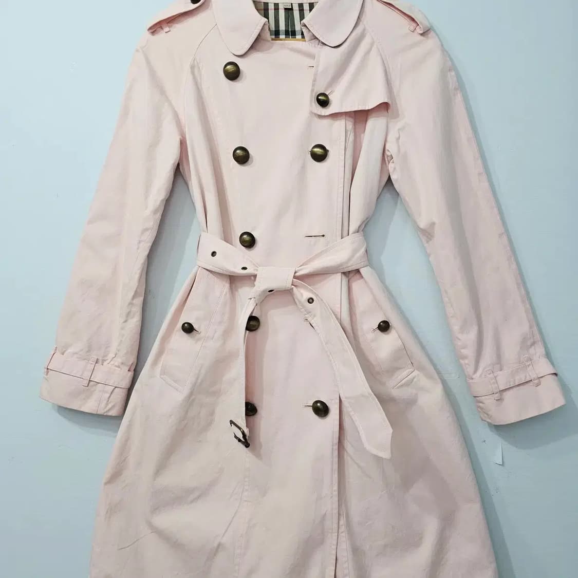 정품 버버리 핑크 트렌치 코트 55 상품이미지5
