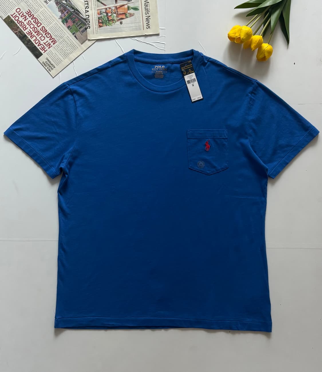 [새상품] Polo 폴로랄프로렌 포켓 블루 반팔티 상품이미지2