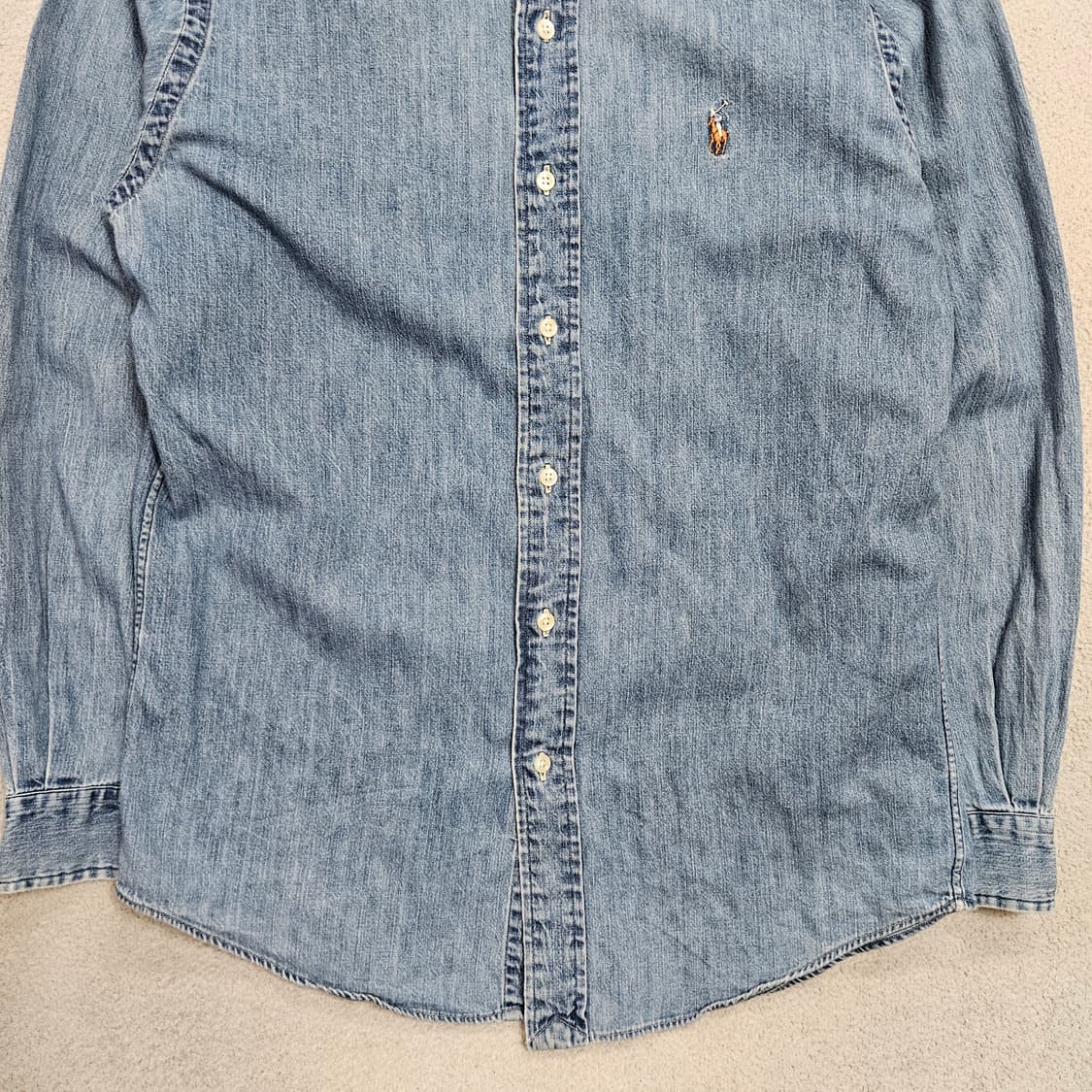 폴로 랄프 로렌 샴브레이 셔츠 M 커스텀핏 상품이미지3