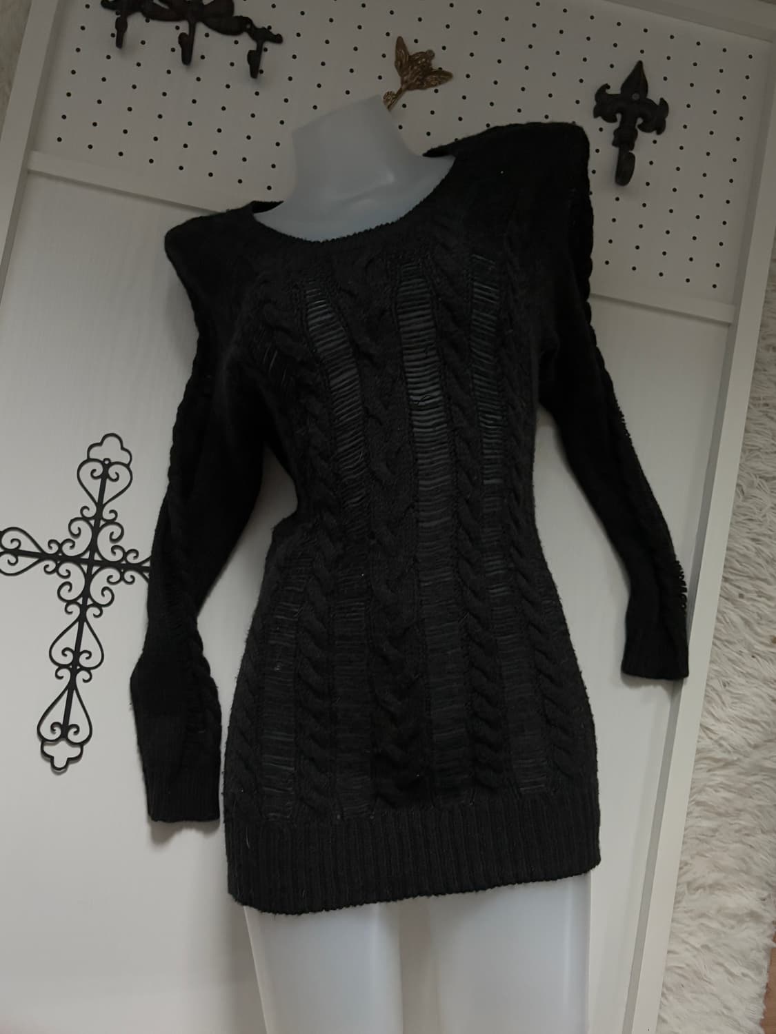 • dark gray damage knitwear 상품이미지2