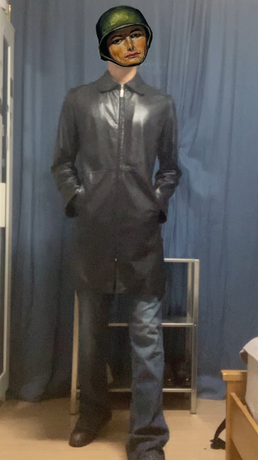 Afrika kueros 미들 레더 자켓 상품이미지2