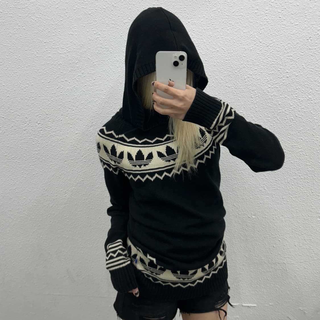 아디다스 y2k 파이어버드 니트후드 원피스 100 상품이미지3