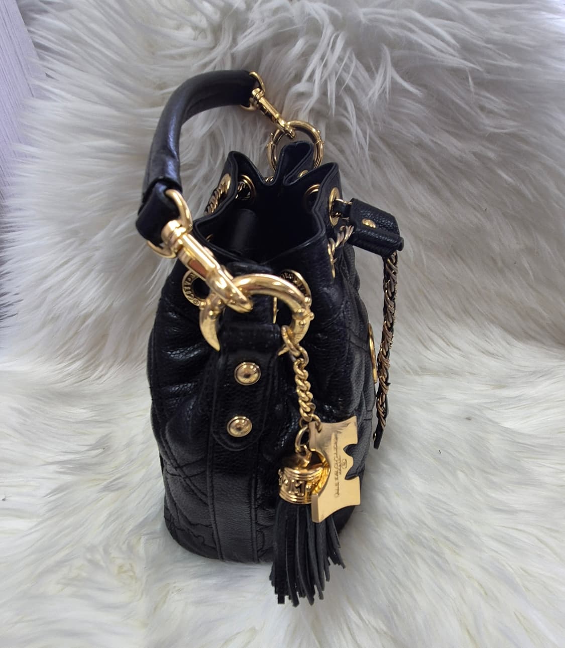 메트로시티 퀼팅 버킷백 블랙#최상급 상품이미지3