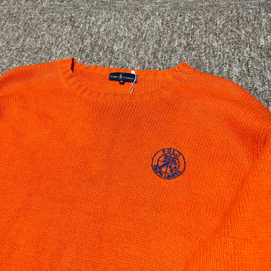 M) 폴로 랄프로렌 주황색 라운드넥 니트 상품이미지5