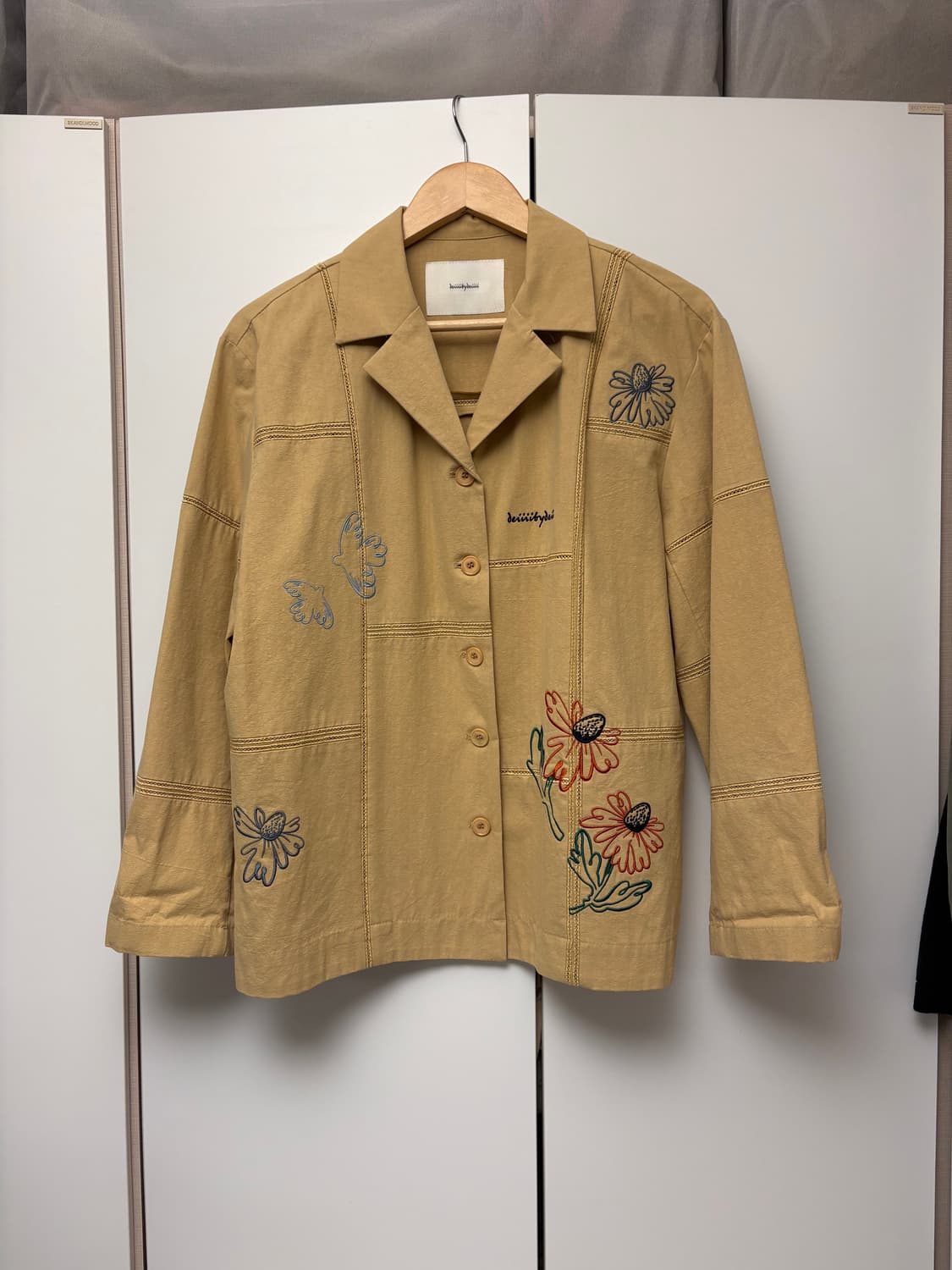 데이바이데이 엠브로더리 자켓 머스타드 상품이미지2