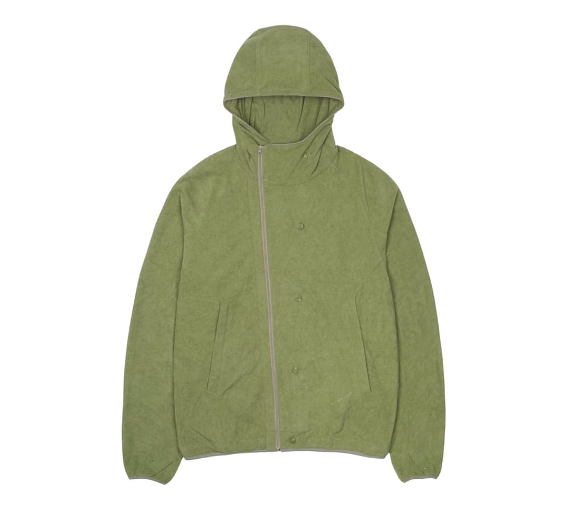 3) 산산기어 버튼 플리스 자켓 그린 상품이미지1