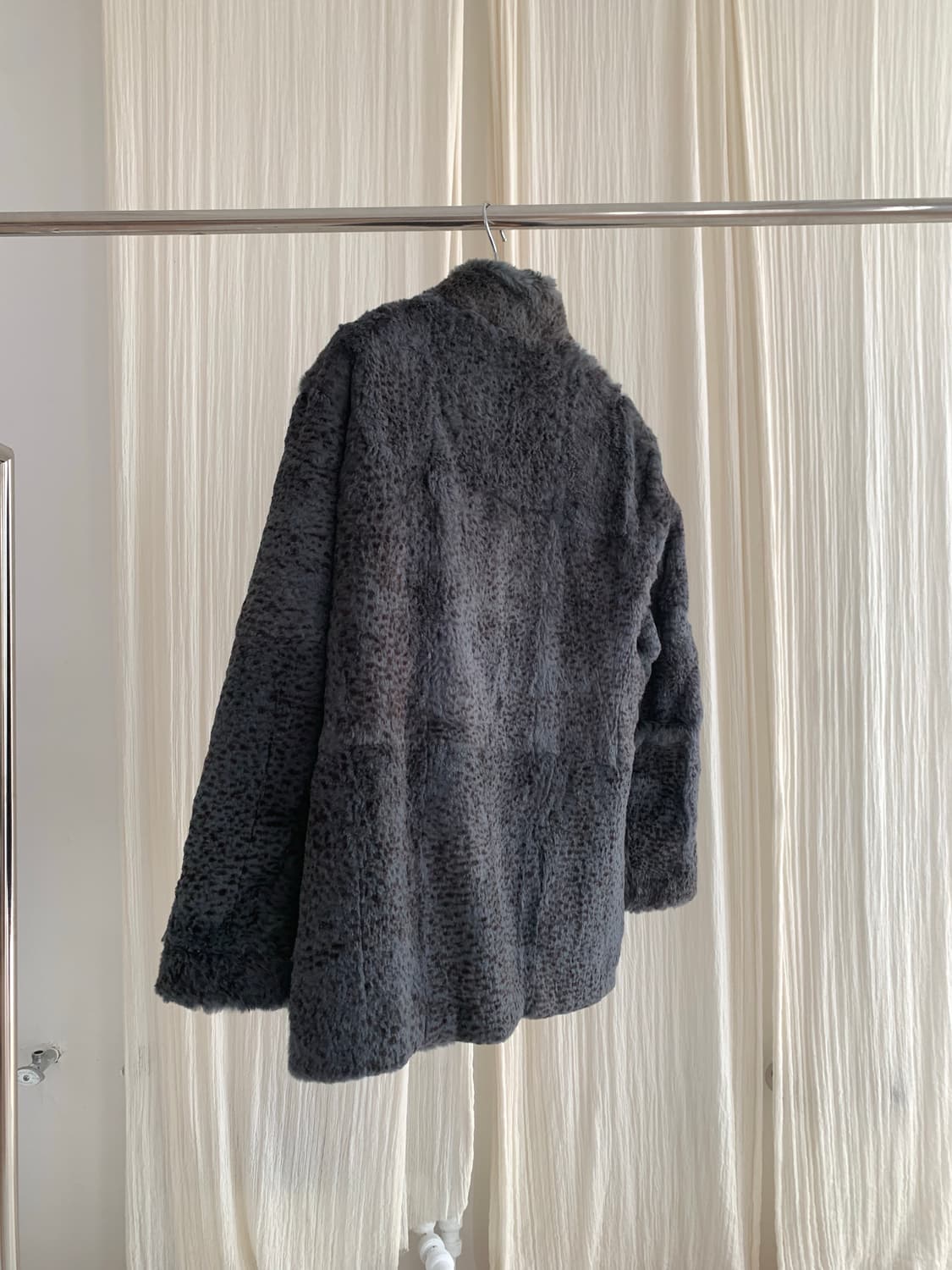 Gray rabbit fur coat 상품이미지6