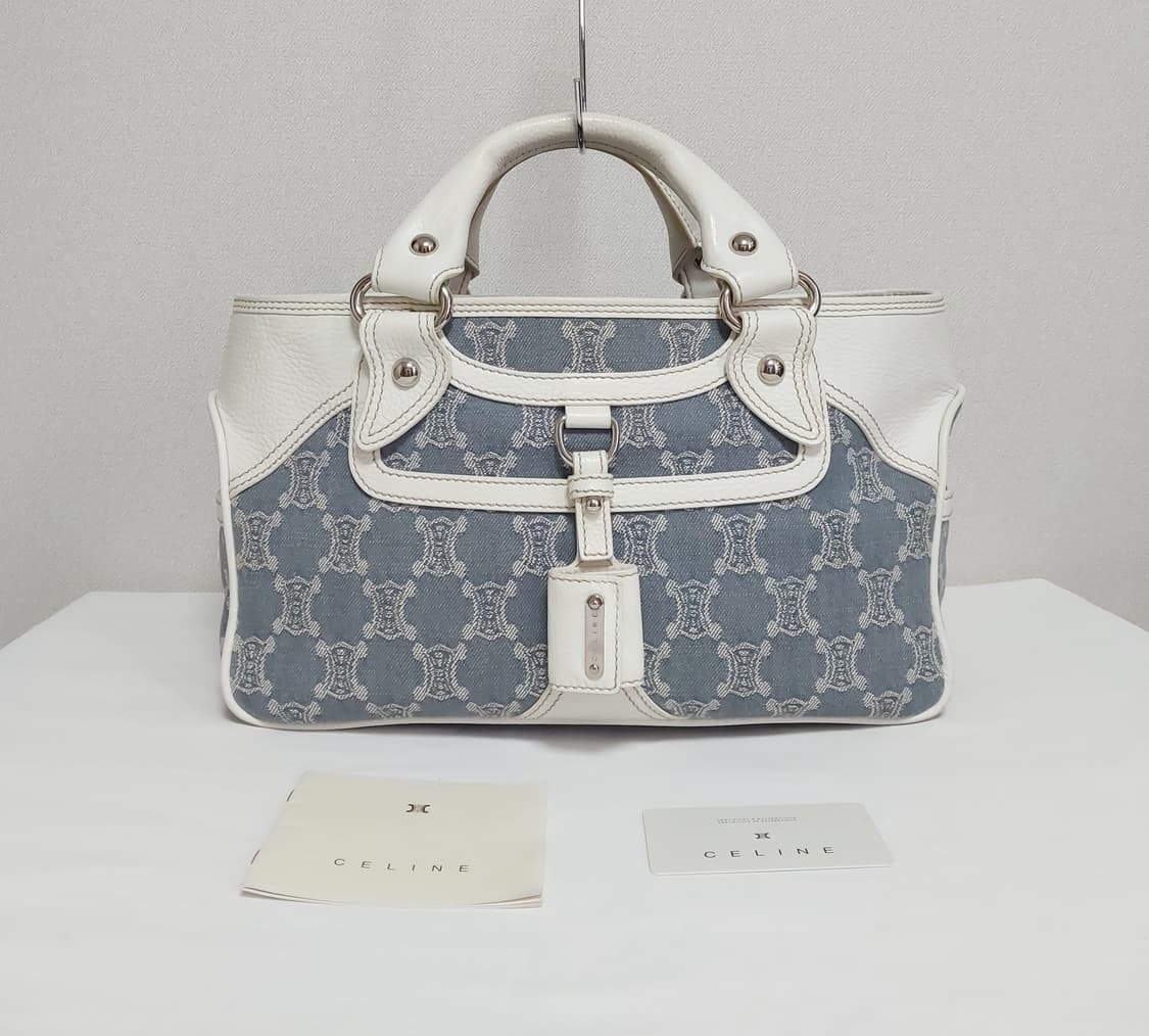 셀린느 데님 마카담 트리오페 부기백 토트백 (정품) 상품이미지1