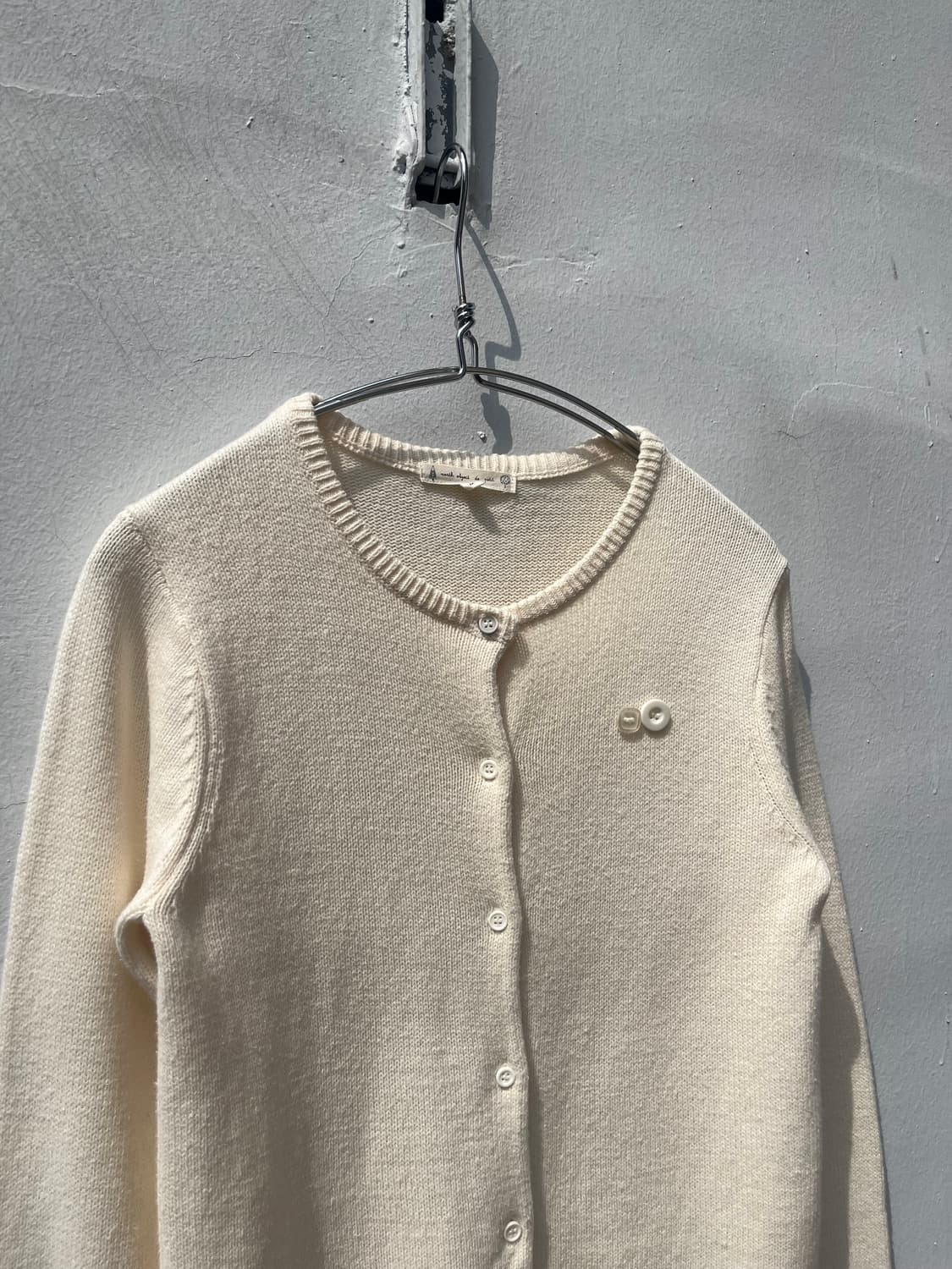 Vintage 아이보리 단추 가디건  상품이미지3