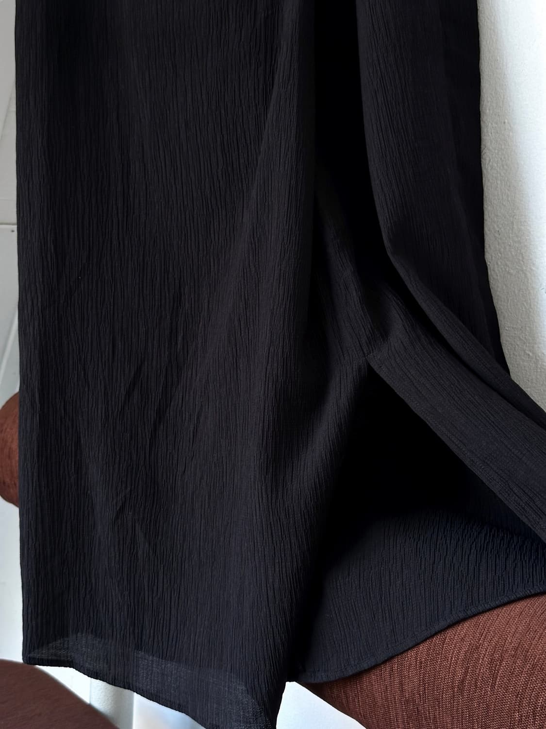 High count poly rayon micro pleats skirt 상품이미지3