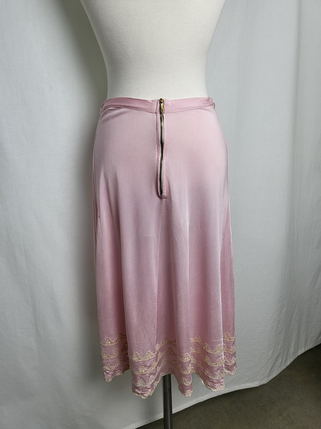 빈티지 베이비 핑크 레이스 슬립 스커트 상품이미지4