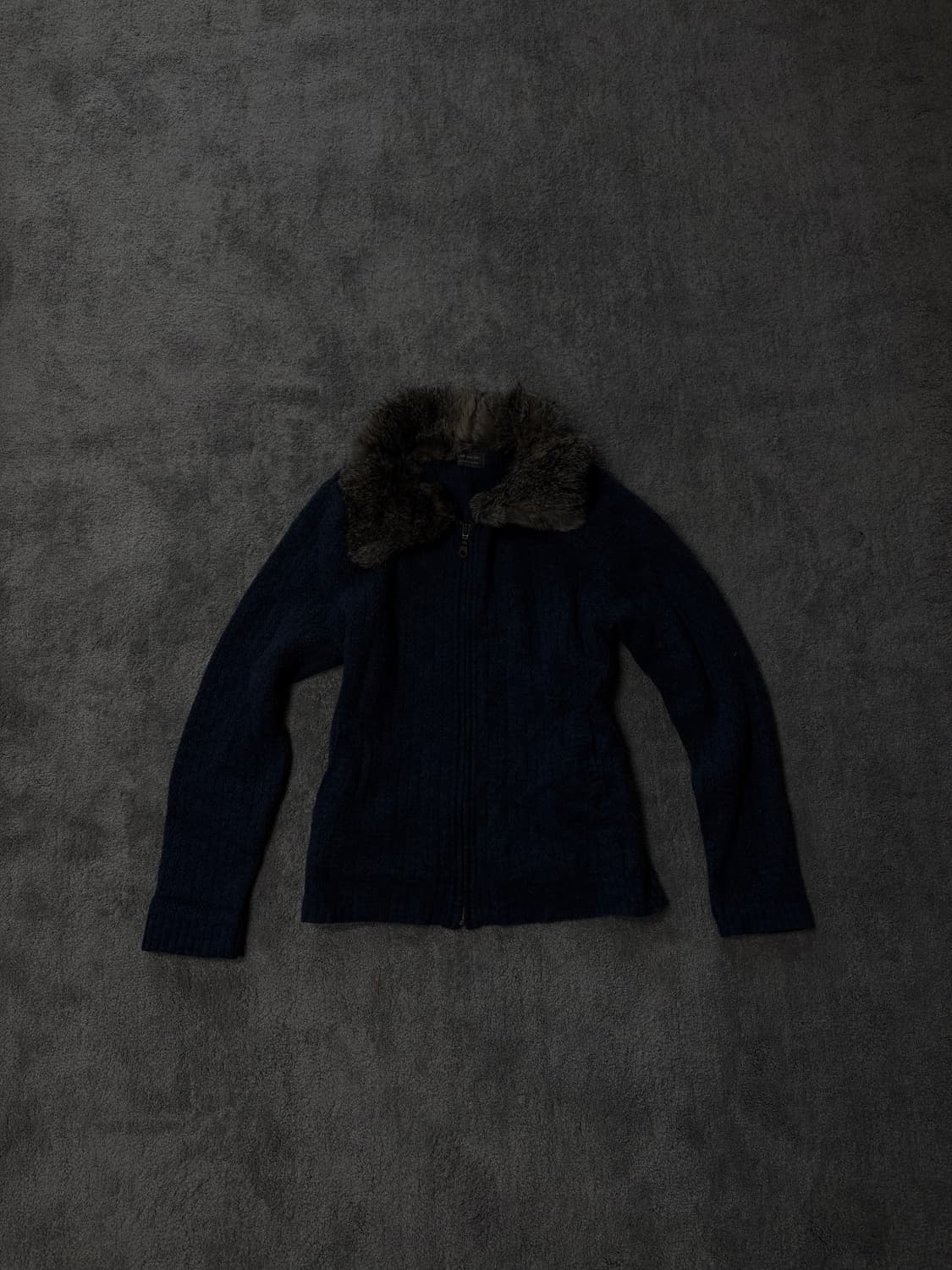 Vintage Y2K Fur knit zip up 상품이미지1