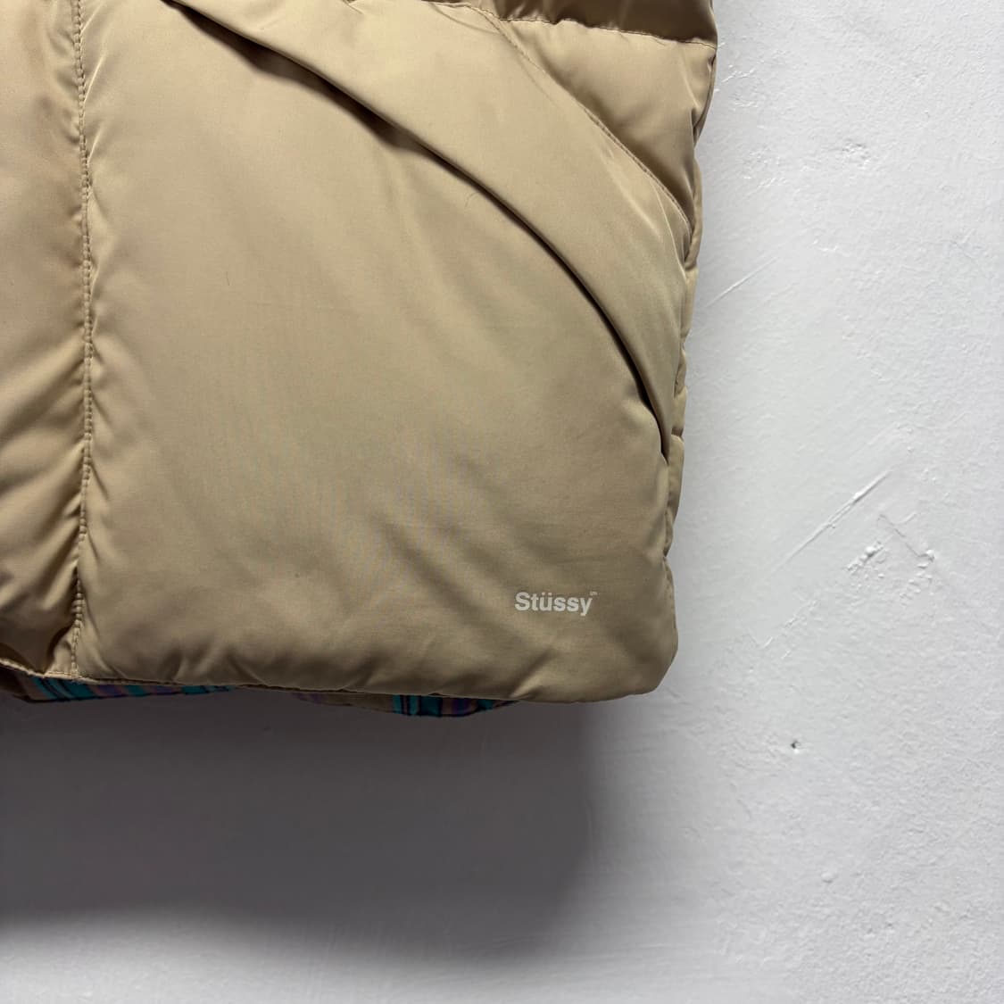 00S 스투시 컬러블럭 다운 베스트 상품이미지3