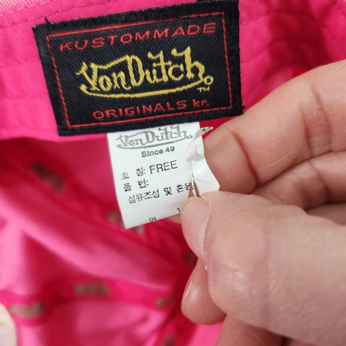 VON DUTCH 프린팅 핑크 볼 캡  FREE 상품이미지6