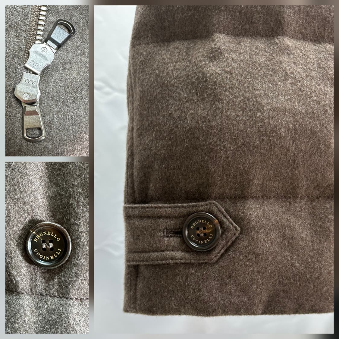 브루넬로쿠치넬리 캐시미어100 브레스티드 구스다운 패딩 자켓 XL 상품이미지8