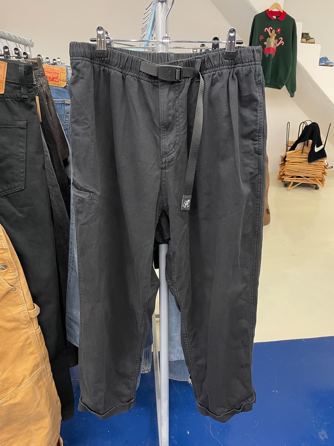 Gramicci 그라미치 블랙 버클 팬츠 상품이미지4