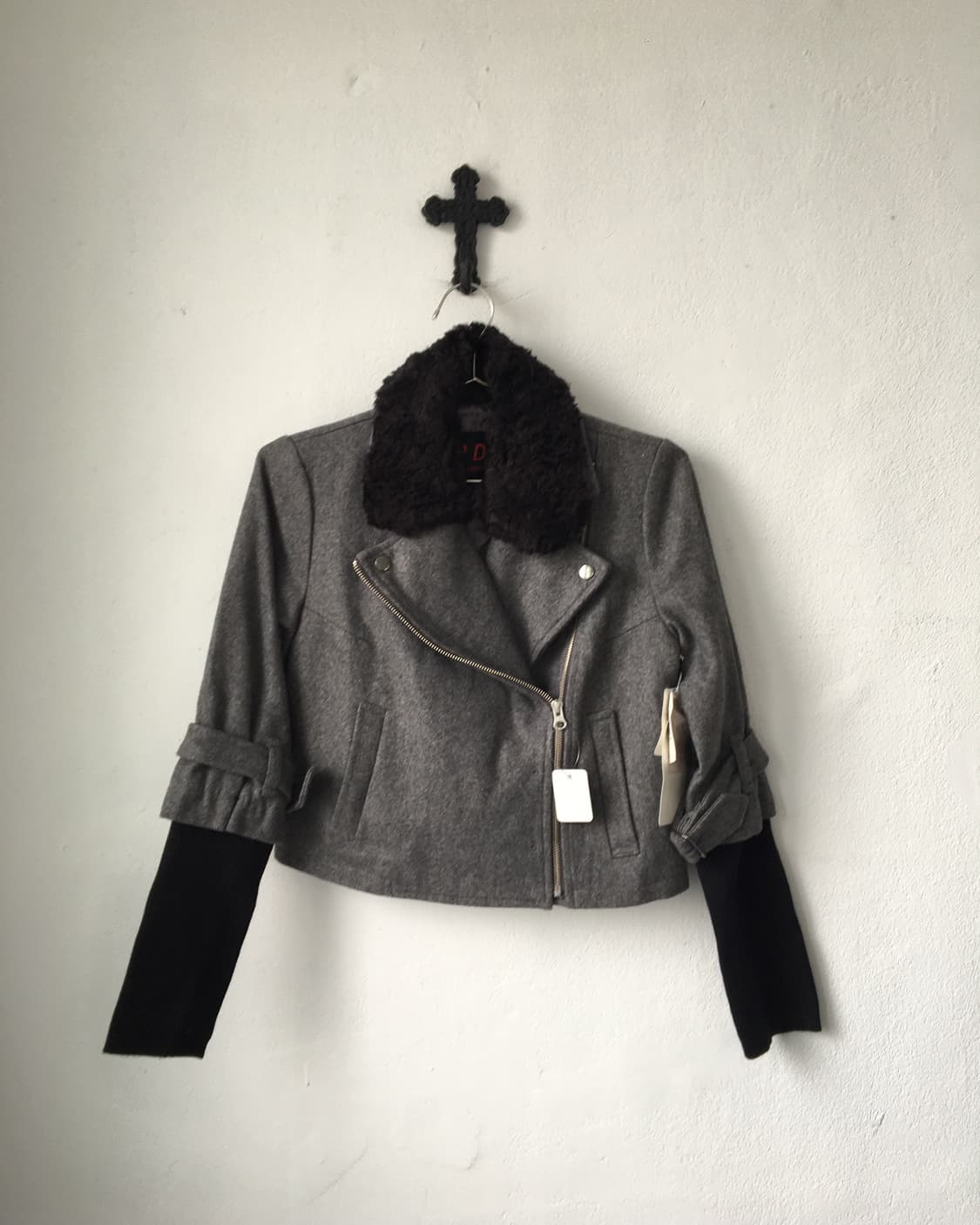 Fur trimming woolen rider jacket 상품이미지2