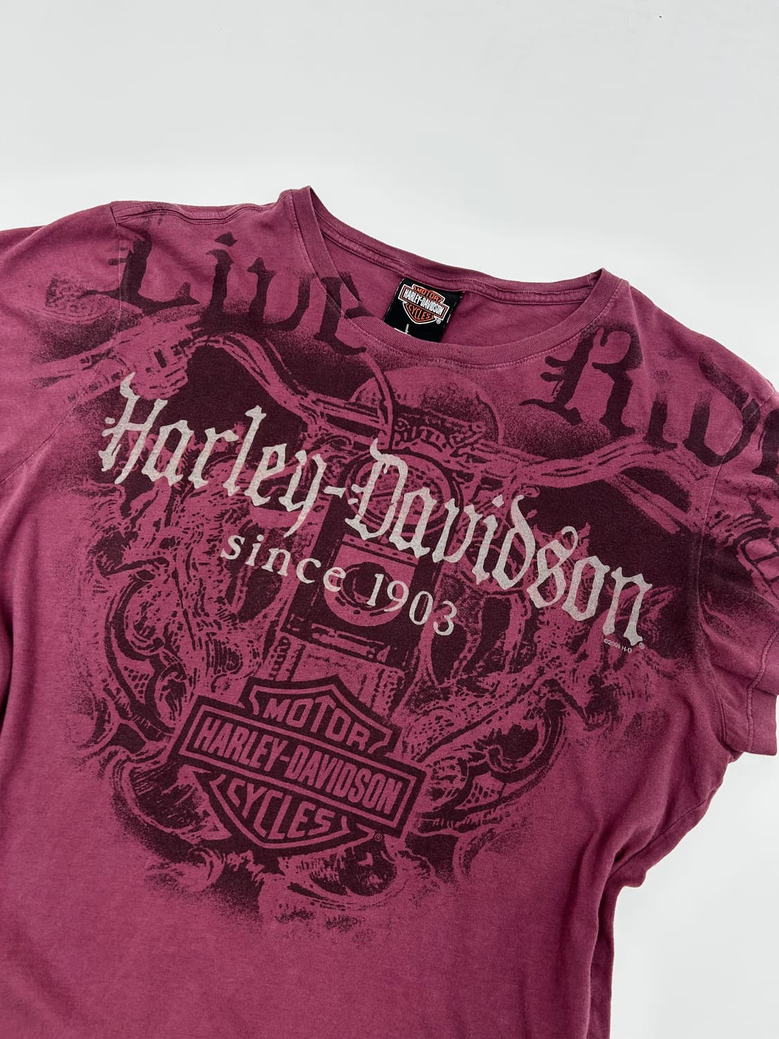 할리데이비슨 우먼 퍼플 반팔티 상품이미지2