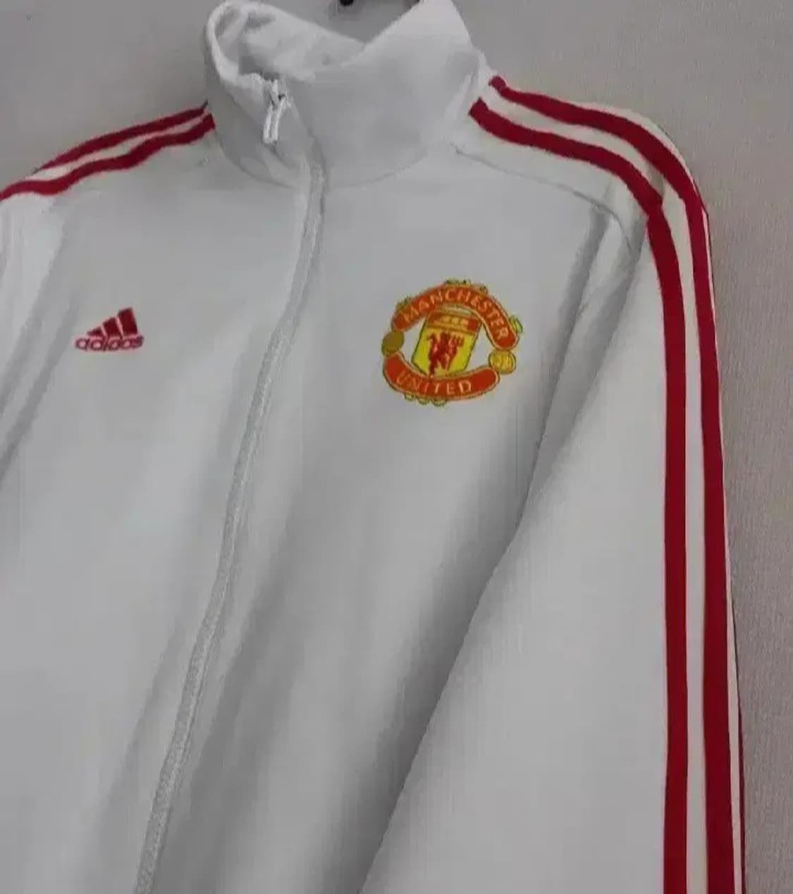 아디다스 희귀 대장급 맨유 흰빨 화이트 트랙탑 저지 져지집업 95/M 상품이미지2