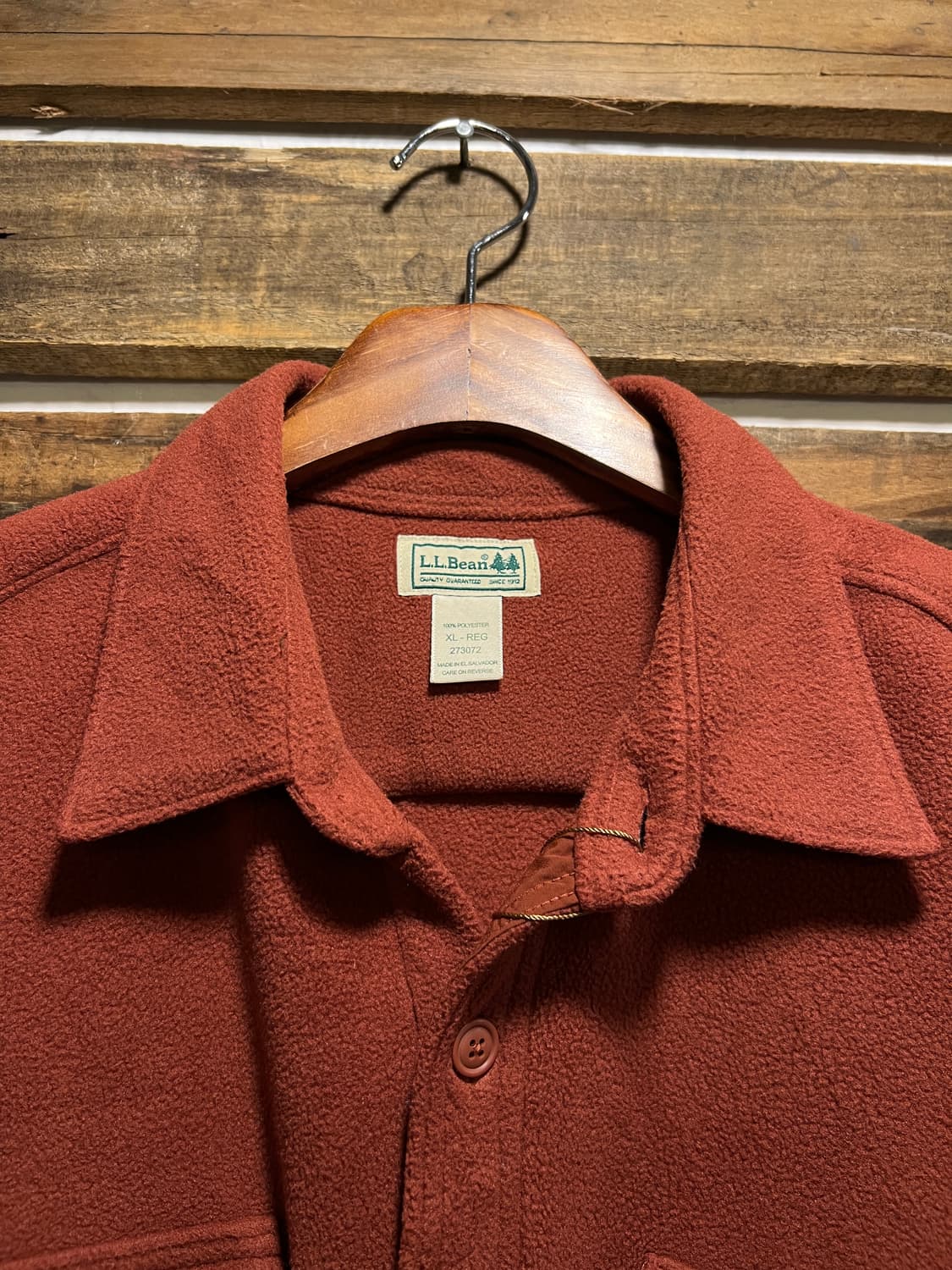 [XL]엘엘빈 USA 2포켓 레드 플리스 셔츠 상품이미지3