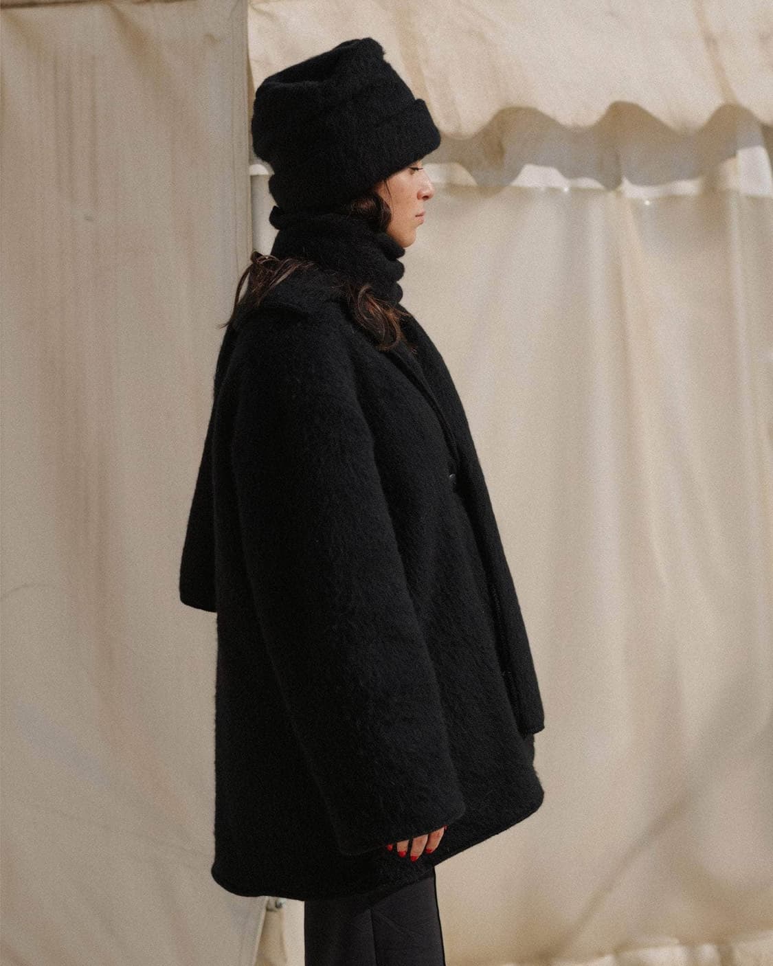 베이스레인지 25fw Ser 울 비니/블랙 상품이미지5