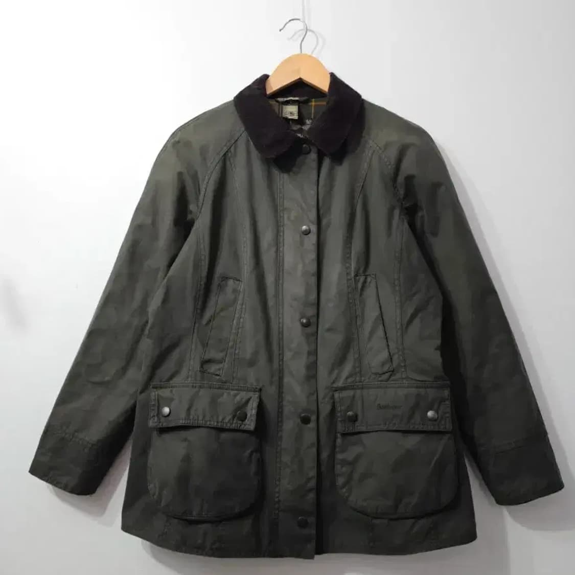 바버 왁스 자켓 UK10 올리브 ~66 상품이미지4