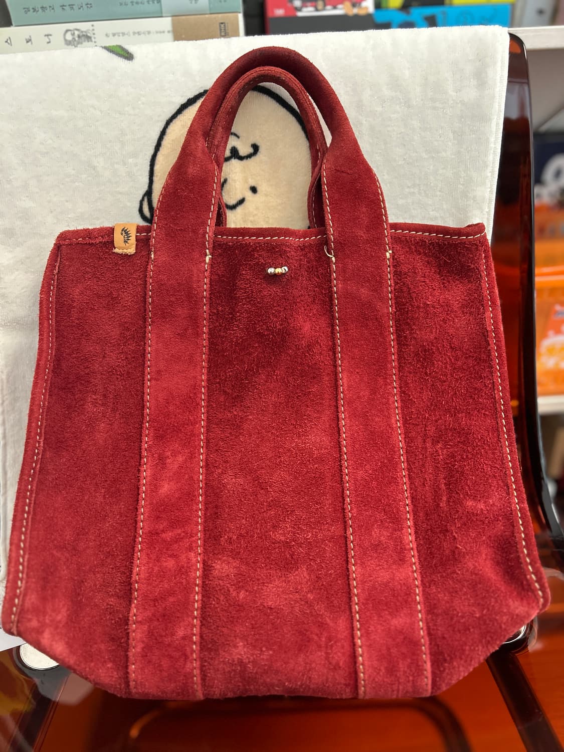 VISVIM 레드 스웨이드 TETON 토트백+고로스 콘초 커스텀 상품이미지4