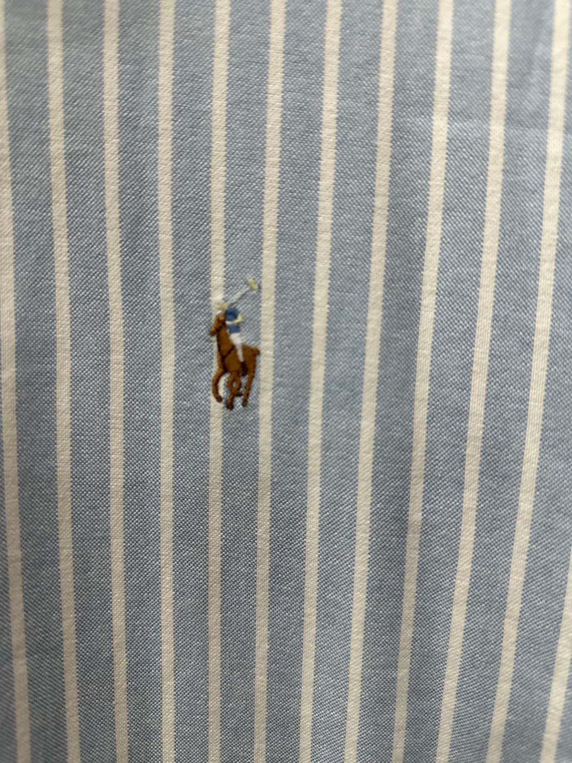 폴로 랄프로렌 스트라이프 스카이블루 옥스포드 셔츠 L 상품이미지3