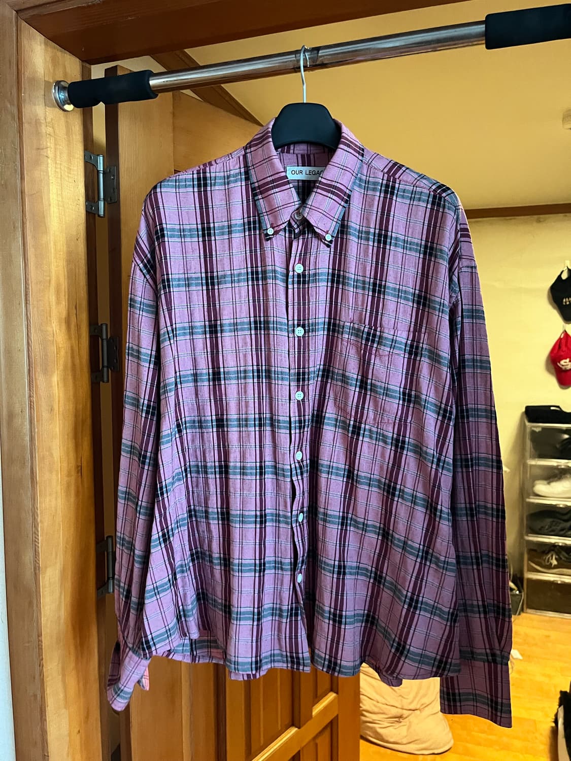 48) 아워레가시 버로우드 셔츠 핑크 상품이미지1