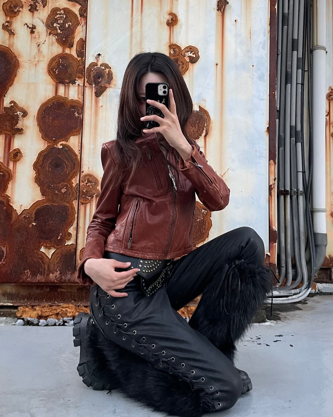 🎸딥 브라운 레더 자켓🎸 상품이미지1