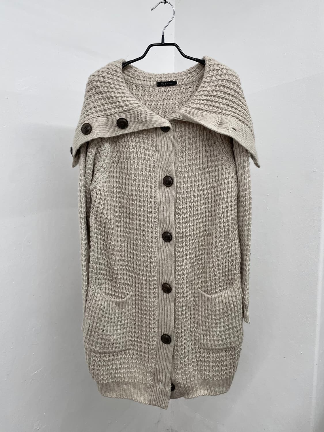 모리 버튼 와플 가디건 상품이미지4