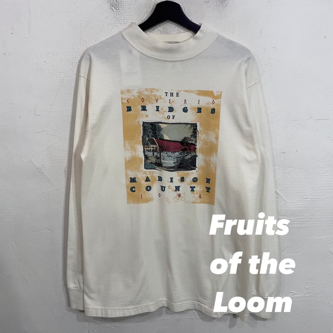 프룻오브더룸 프린팅 하이넥 맨투맨 상품이미지1