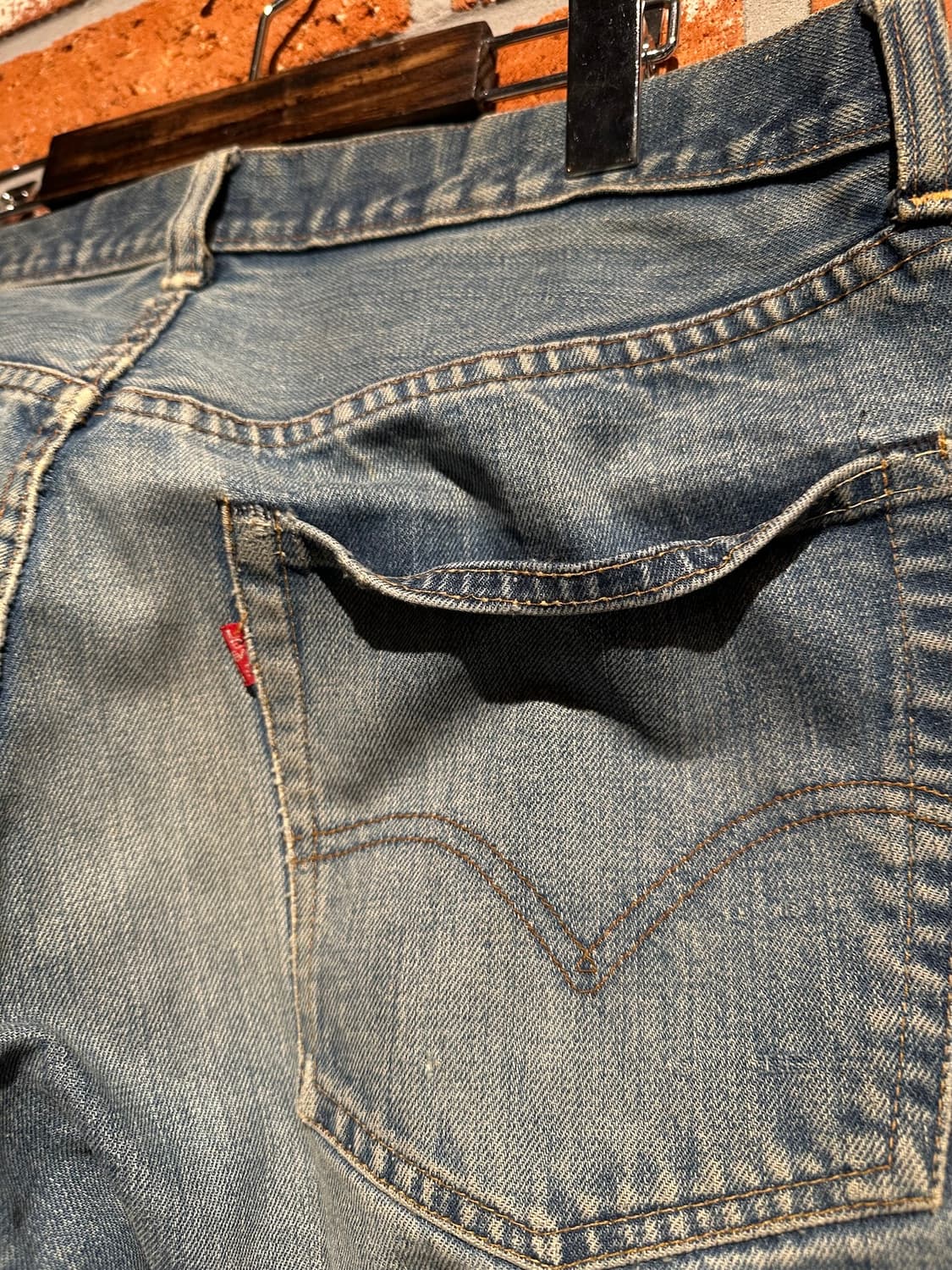 70s USA 빈티지 리바이스 505 66전기 데님 팬츠 상품이미지8
