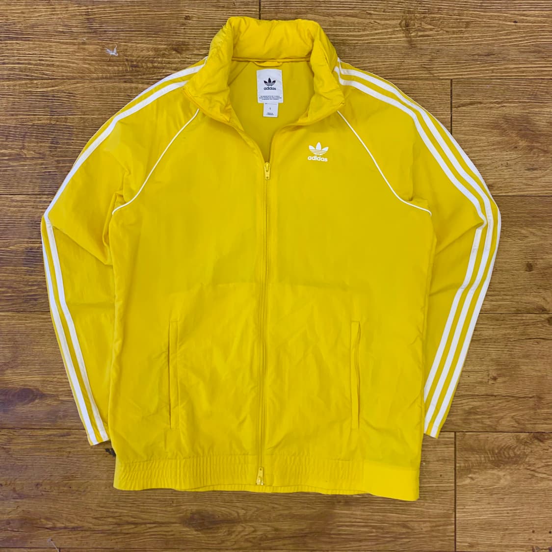 아디다스 SST 옐로우 바람막이 L 상품이미지2