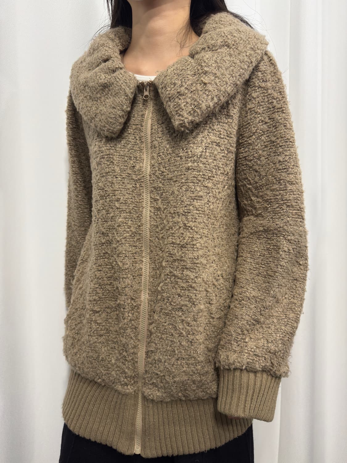 soft brown fleece jacket 상품이미지3