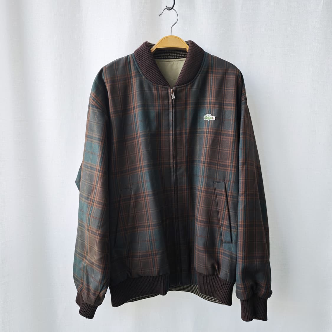 라코스테 서광 90s 리버시블 양면 블루종 자켓 브라운 그린 XL(EL) 상품이미지1