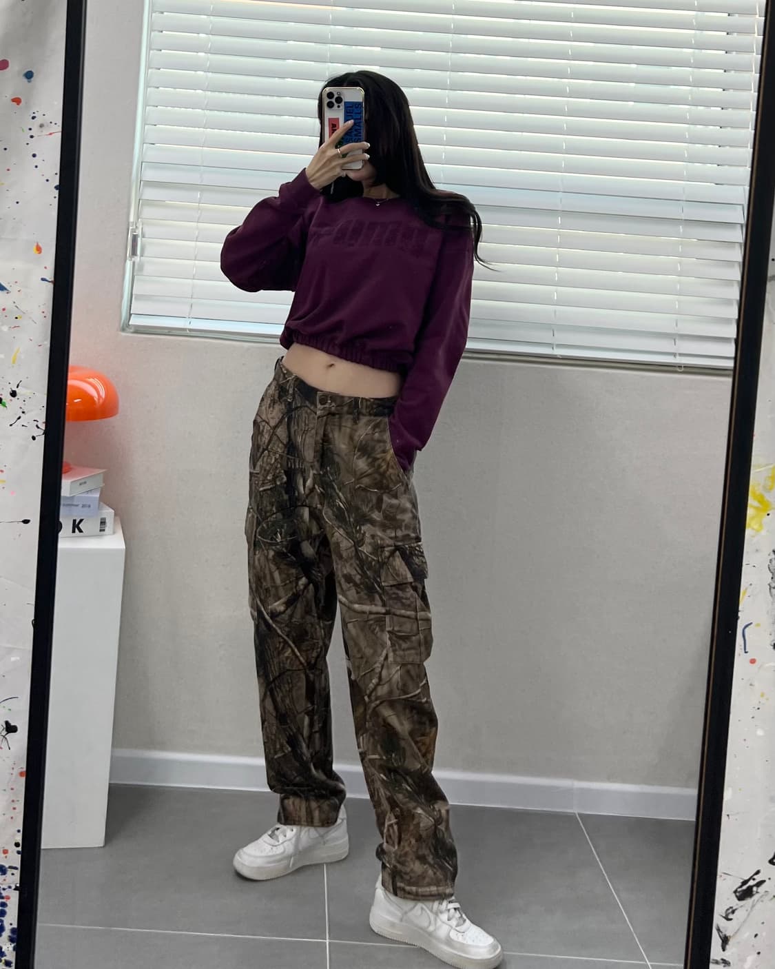 (WOMEN)퓨마 크롭 맨투맨-M1747 상품이미지1