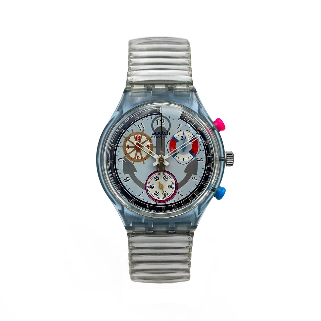 93년판) 빈티지 스와치 아이러니 익스팬션 스트랩 power steel 상품이미지2