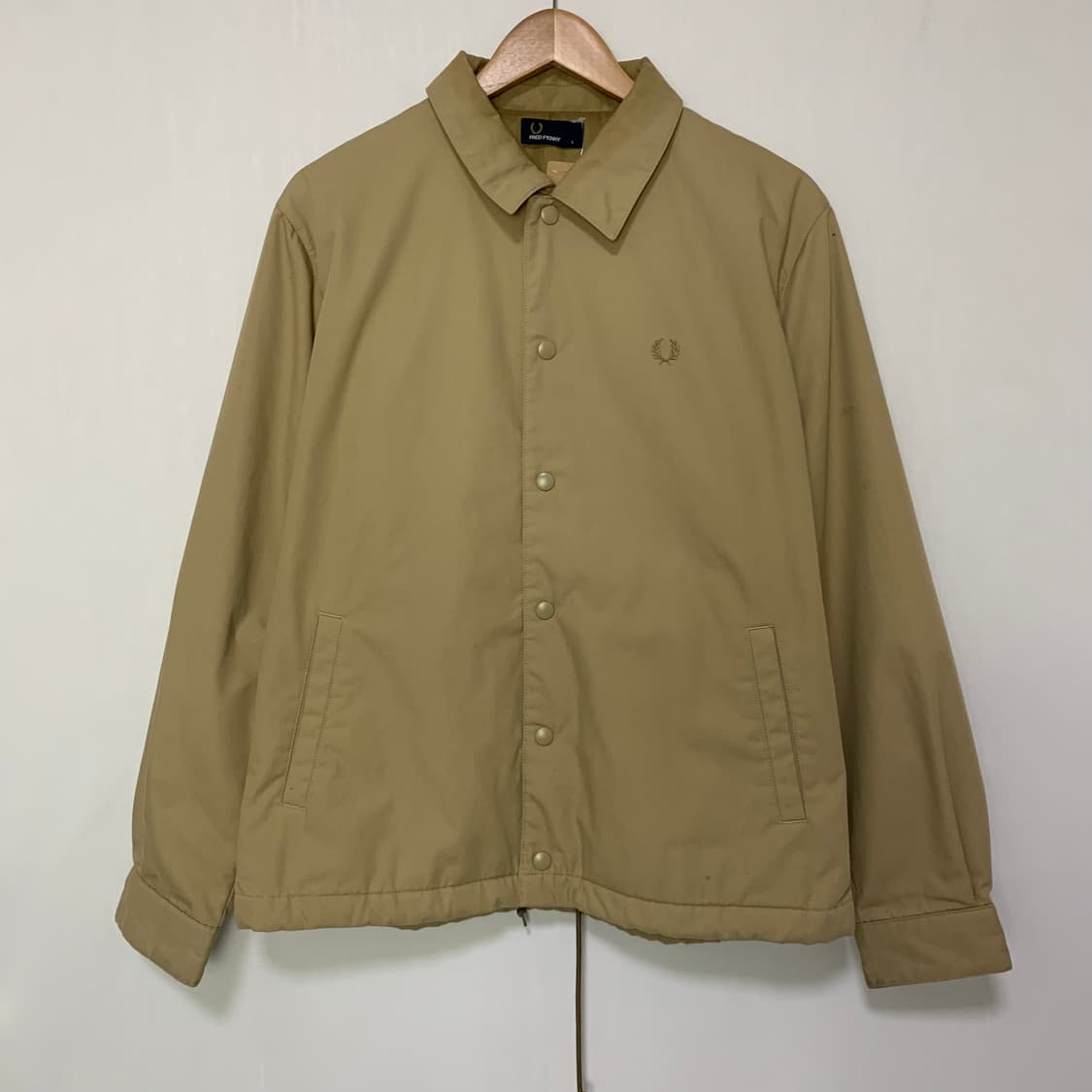 프레드페리 월계수 코치자켓 베이지 야상 자켓 트렌치 점퍼 L 상품이미지2