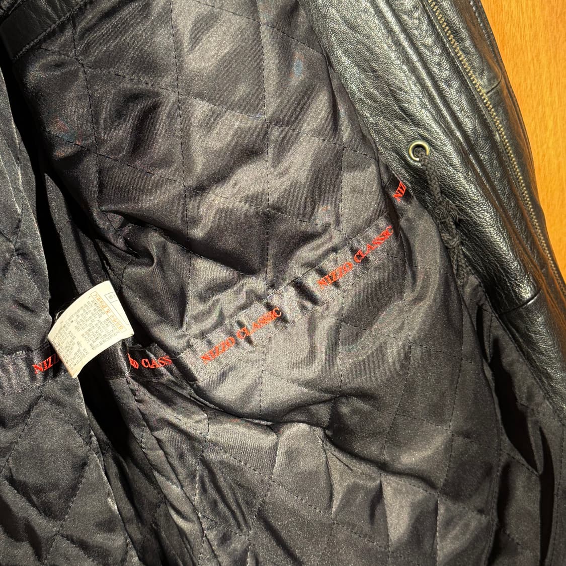 NIZZO 헤비 카우레더 헌팅 자켓 XL 카 코트 상품이미지4