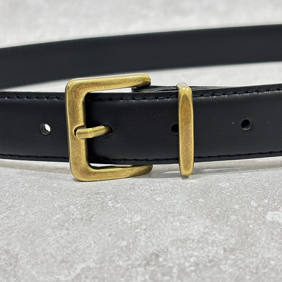Oribell 새틴 골드 버클 이탈리아 소가죽 베이직 벨트 상품이미지7