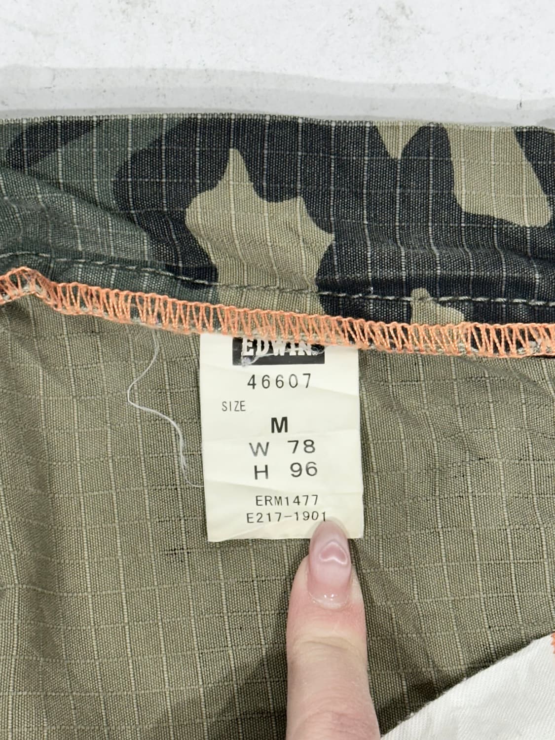 빈티지 베이지 립스타 포켓 디테일 카모 와이드 카고 팬츠 M 상품이미지7