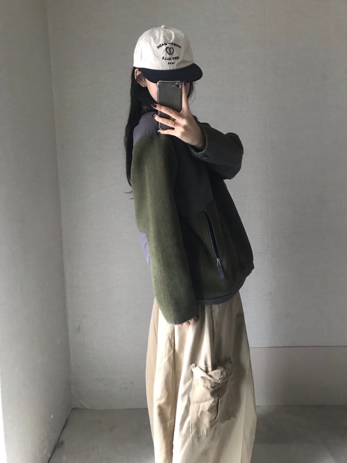 노페 카키 후리스 상품이미지5