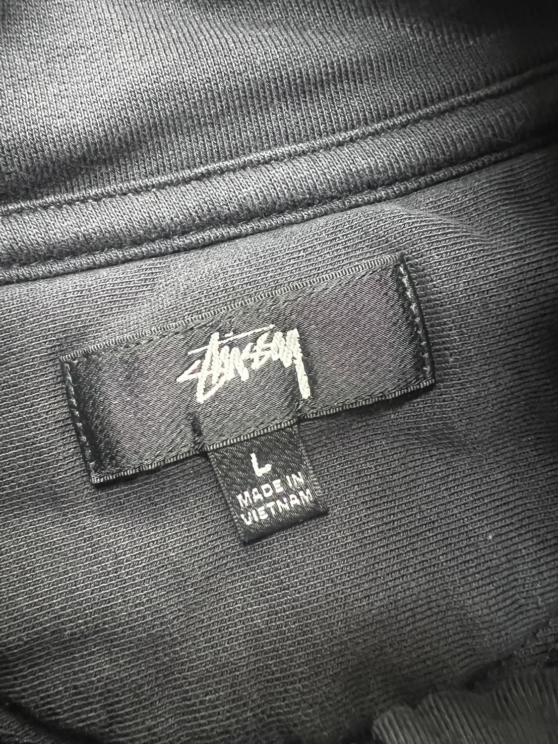 스투시 반집업 블랙 L 상품이미지3