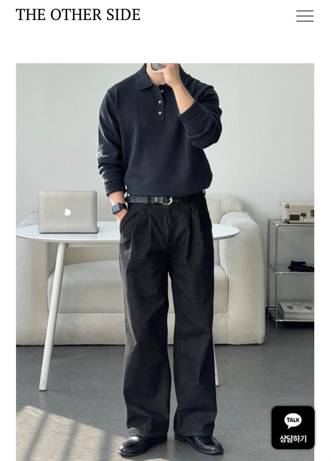 남자 카라 니트티 판매합니다 (새상품) L 상품이미지2