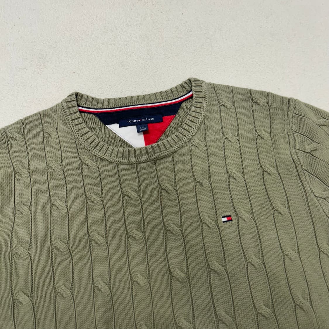 Tommy Hilfiger khaki cable knit 상품이미지5