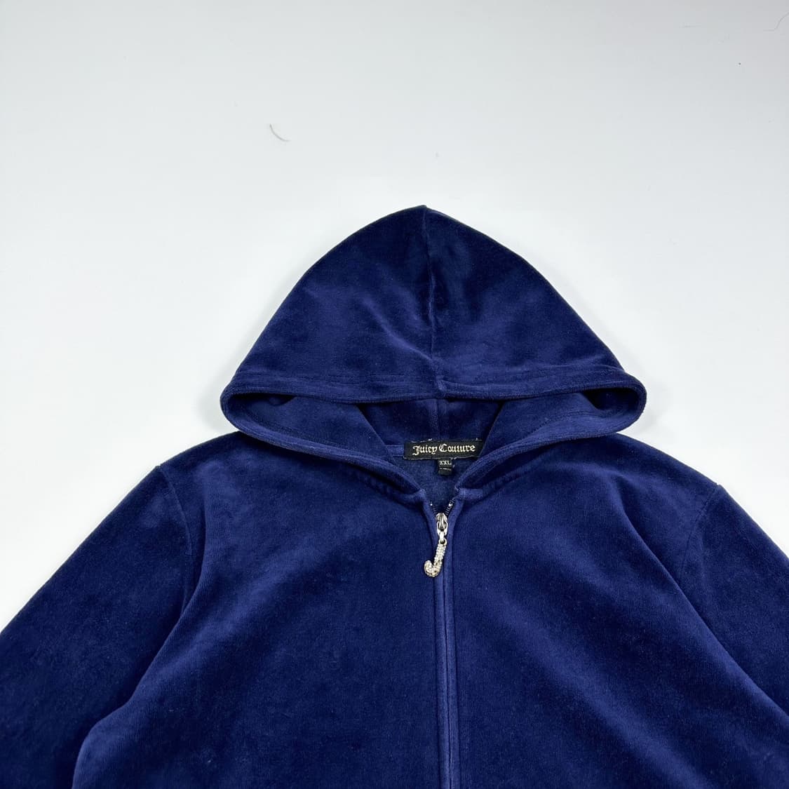 쥬시꾸뛰르 USA 벨벳 네이비 후드집업 (XXL 여성추천) 상품이미지1