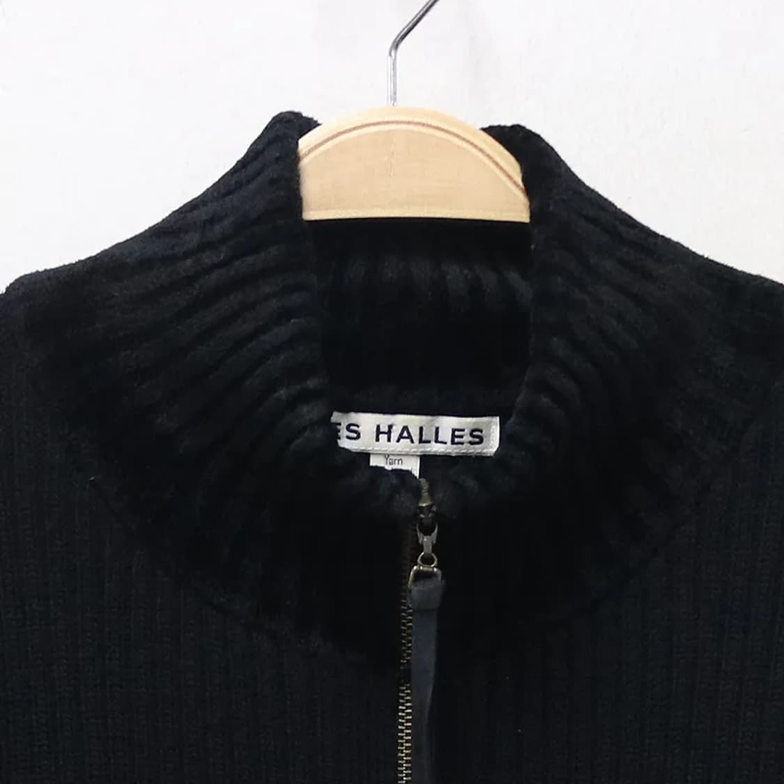 LES HALLES 울 터틀넥 니트 크롭 집업 60471 상품이미지5