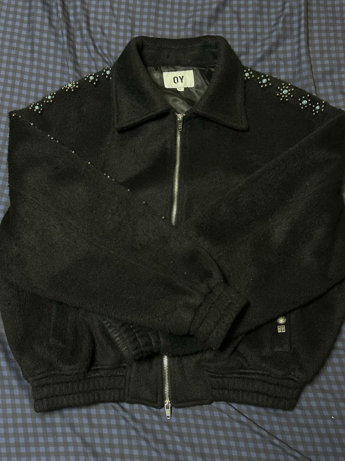 오와이 터콰이즈 퍼자켓 블랙 1사이즈 상품이미지1